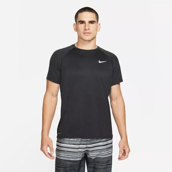 Nike Men's Black Dri-Fit Crew Neck Short Sleeve Casual T-Shirt Size M - Picture 1 of 7